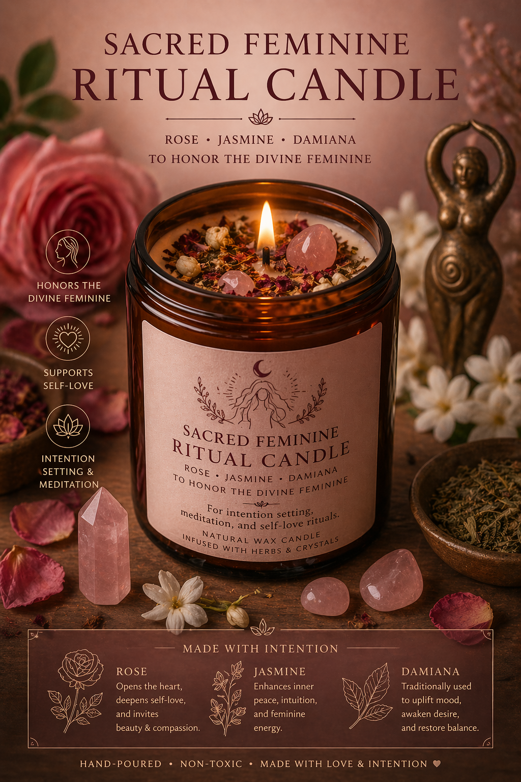 Sacred Feminine Ritual Candle