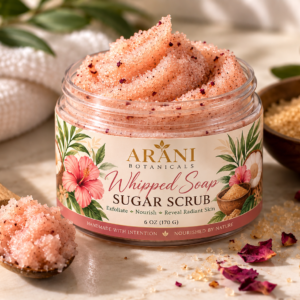 Arani Botanicals Whipped Soap Sugar Scrub, 6 oz