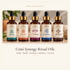 Arani Botanicals Cemí Synergy Ritual Oils: Atabey, Yucahu, Ceremony, Guabancex and Ancestral